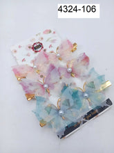 Hana Jewels  6 Pcs Small Multicolored Butterfly Hair Clips in one card ,12cards pkg and Total -72pcs in packing